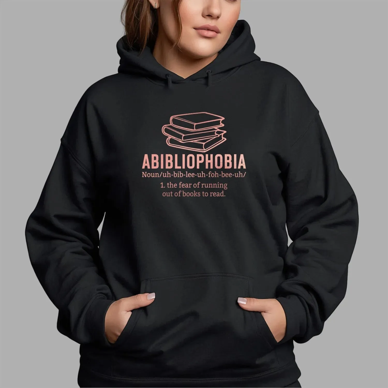 Abibliophobia Hoodie - Reader's Humour - Bookworm Comfort - Literary Hoodie