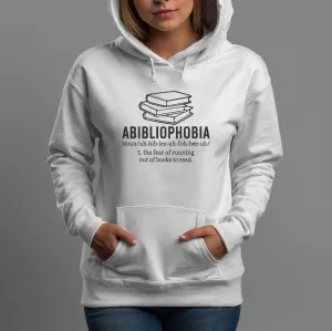 Abibliophobia Hoodie - Reader's Humour - Bookworm Comfort - Literary Hoodie