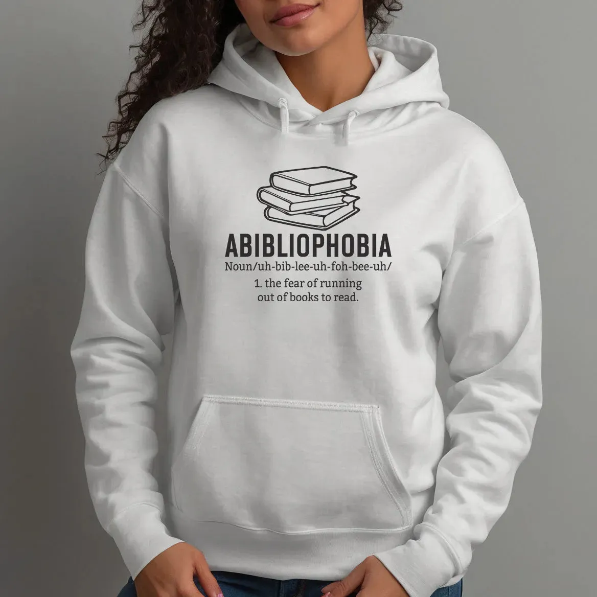 Abibliophobia Hoodie - Reader's Humour - Bookworm Comfort - Literary Hoodie