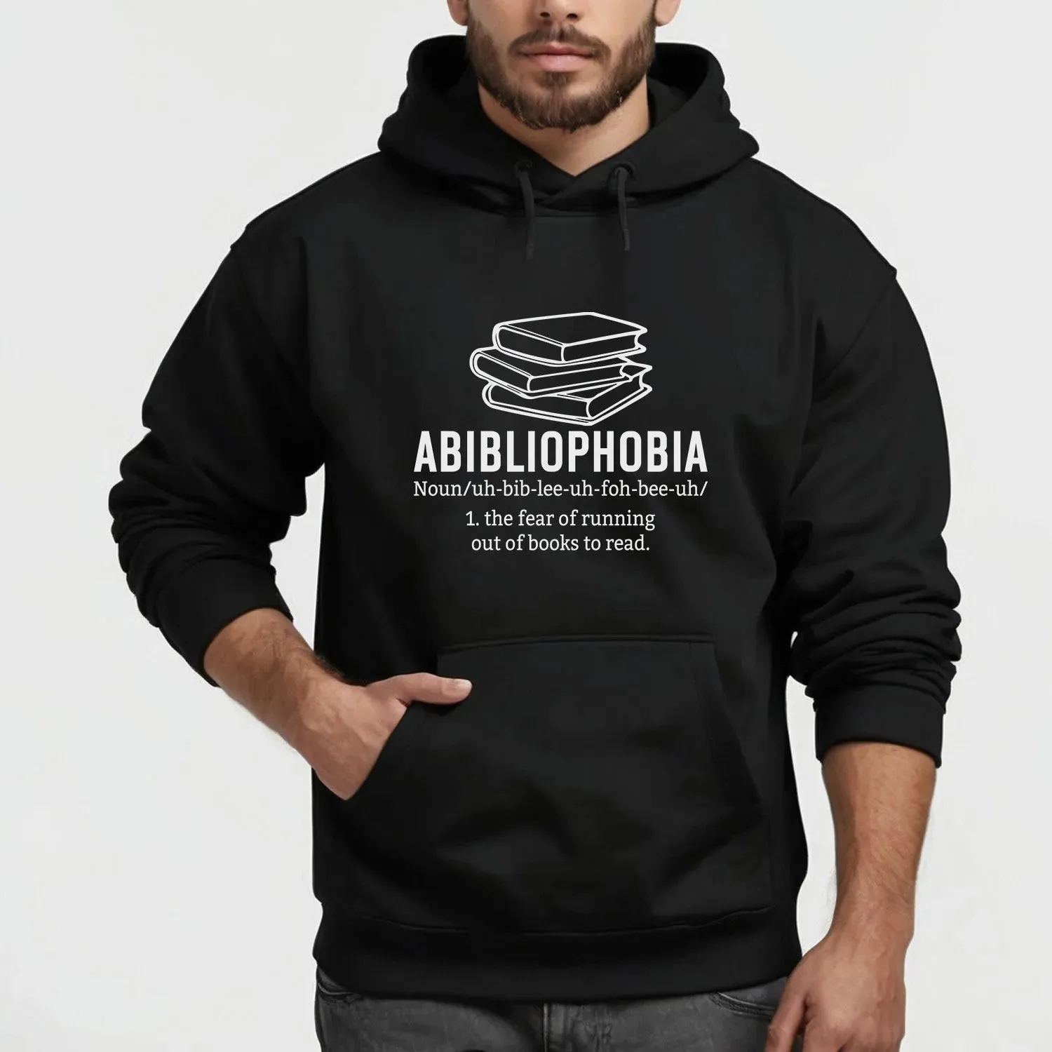 Abibliophobia Hoodie - Reader's Humour - Bookworm Comfort - Literary Hoodie