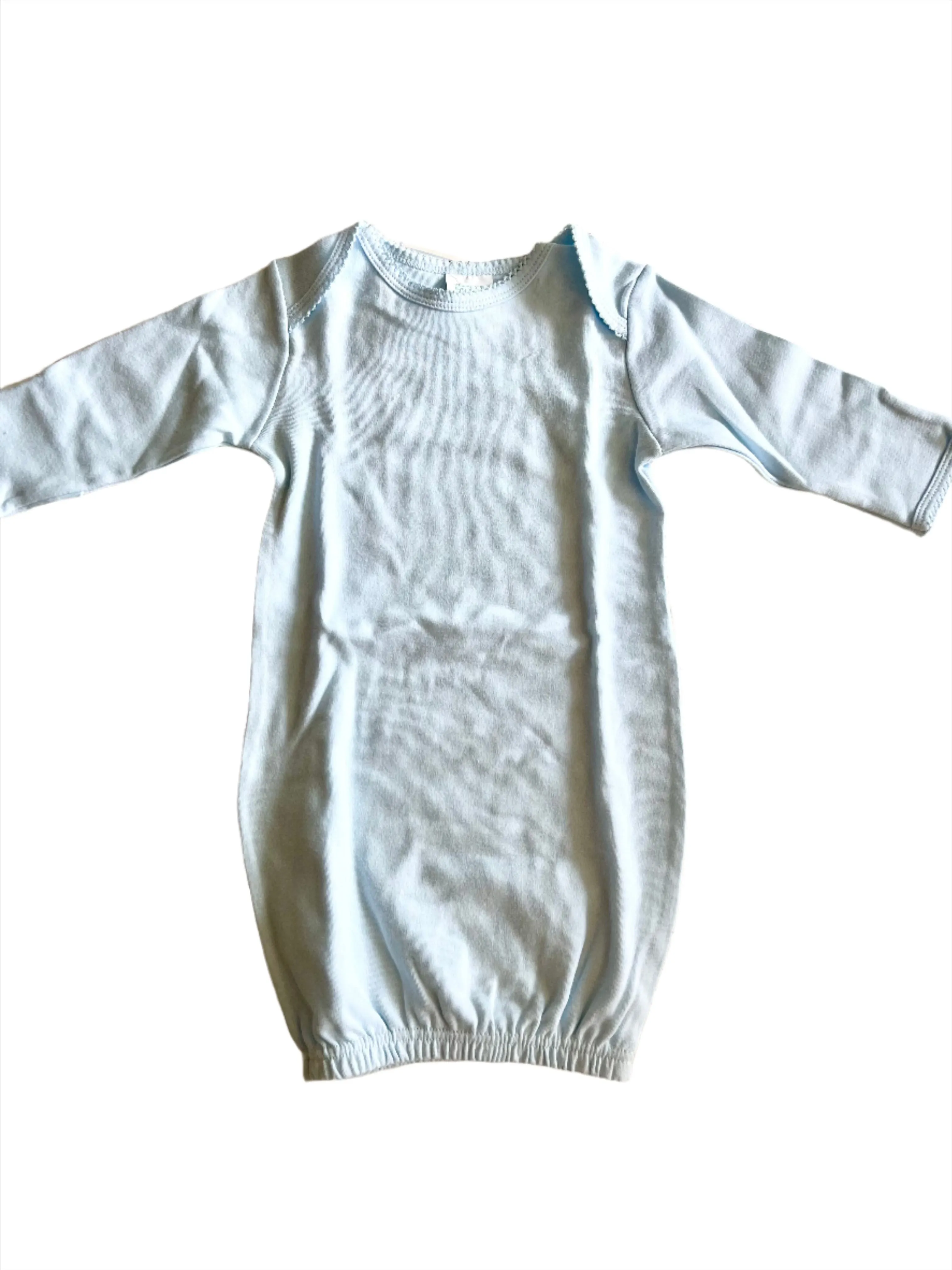 Baby Blue Cotton Sleeper Gown