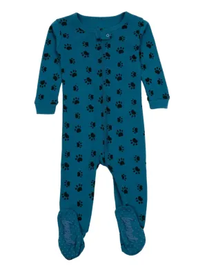 Baby Footed Paw Print Pajamas