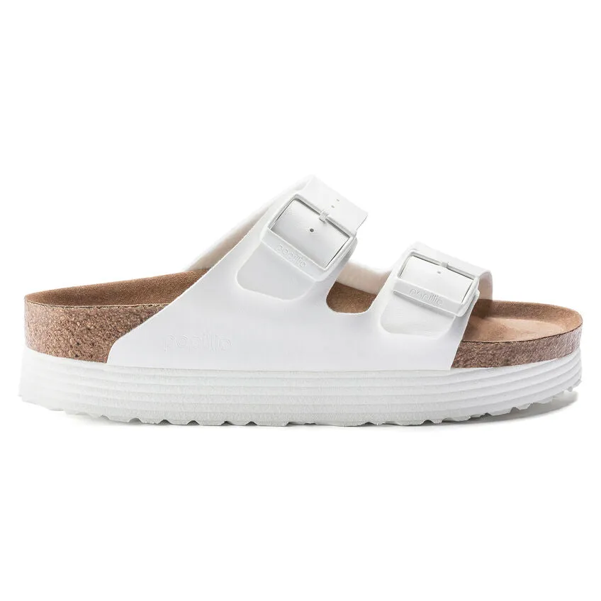 Birkenstock Arizona White Vegan Platform