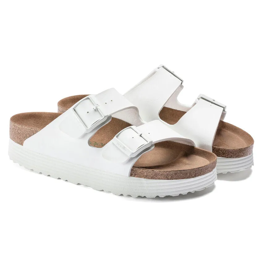 Birkenstock Arizona White Vegan Platform