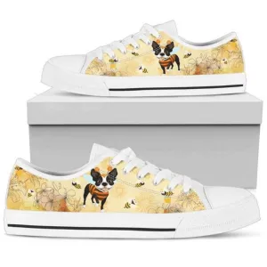 Boston Terrier Low Top Shoes - Comfortable & Trendy Footwear, Dog Printed Shoes, Canvas Shoes For Men, Women