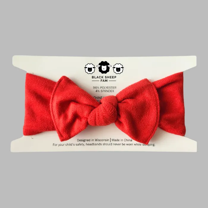 Bow Headband - Red