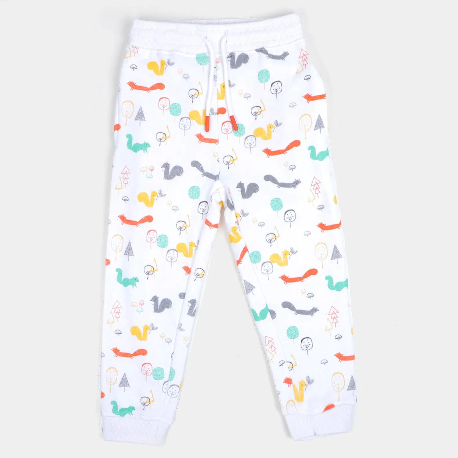 Boys Pyjama Squirrel - White