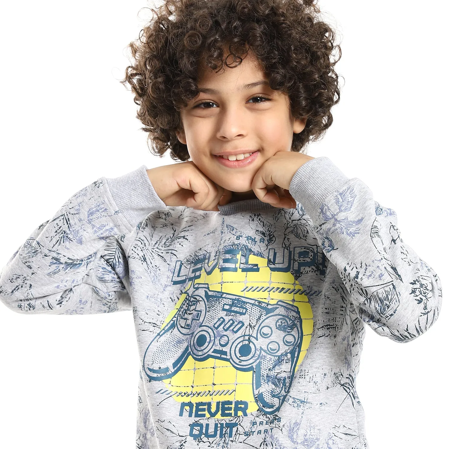 Boys' Winter Pajamas and Sweatshirt Printed - Navy