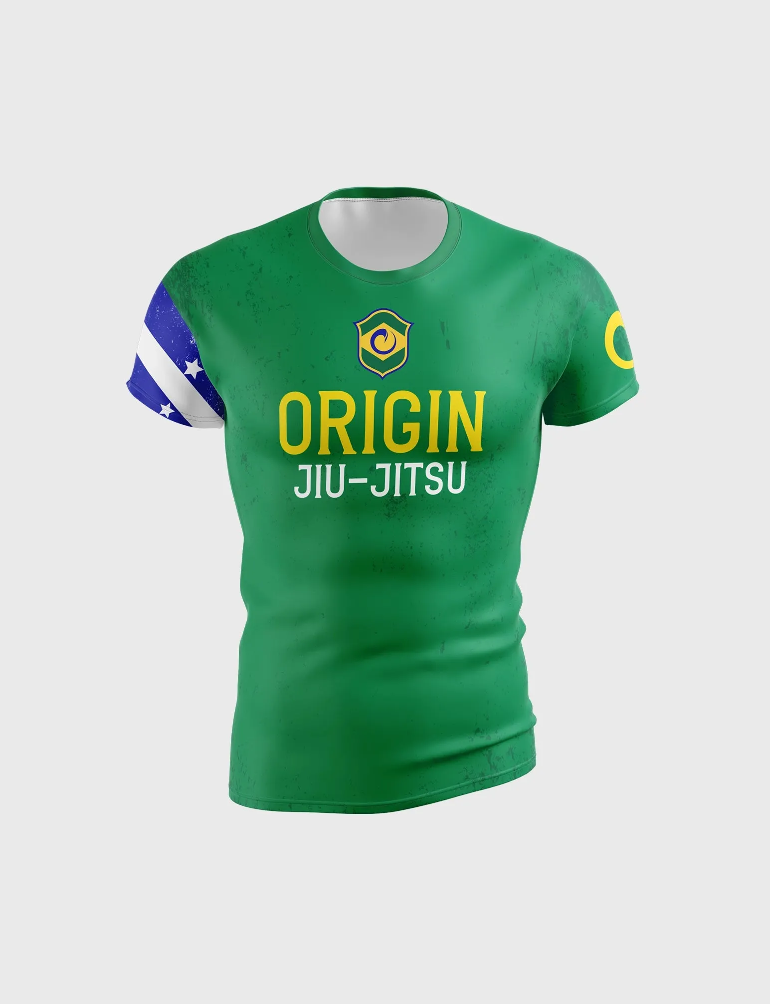 BRAZIL FLAG SS COMFORT FIT RASHGUARD