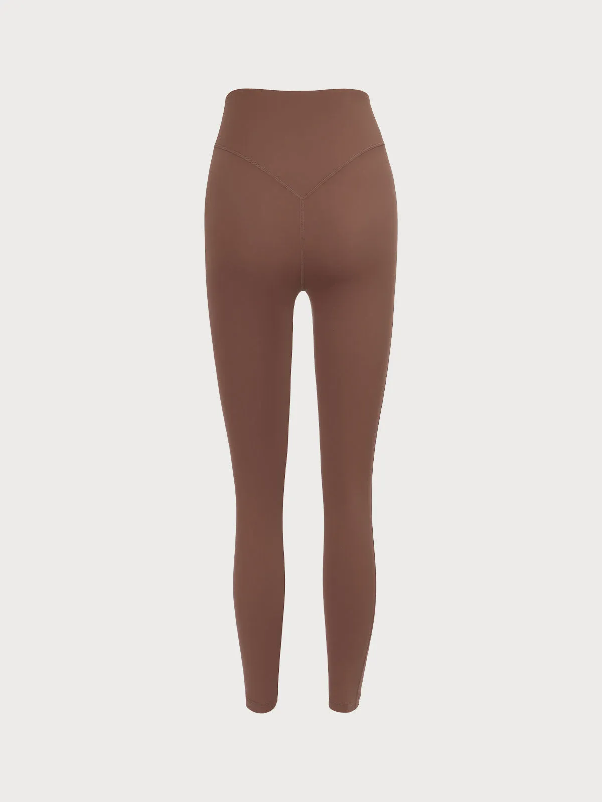 Brown High Waisted Leggings 25”