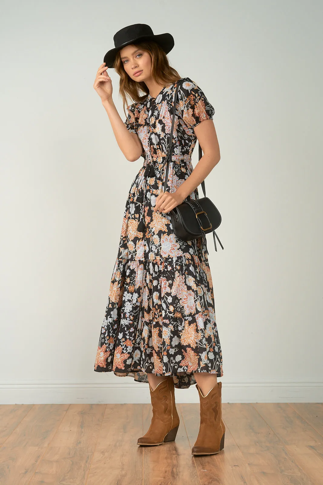 Button Front Maxi Dress