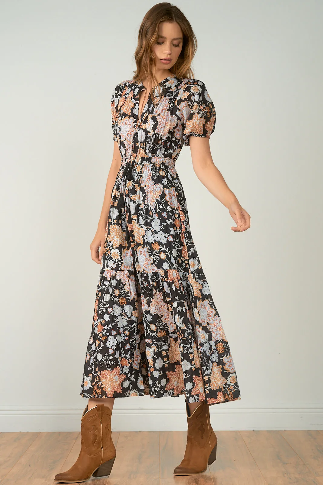 Button Front Maxi Dress