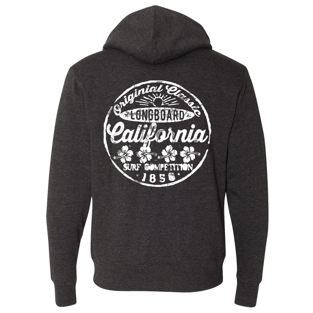 California Original Classic Premium Unisex French Terry Full-Zip Sweatshirt - Heathered Charcoal