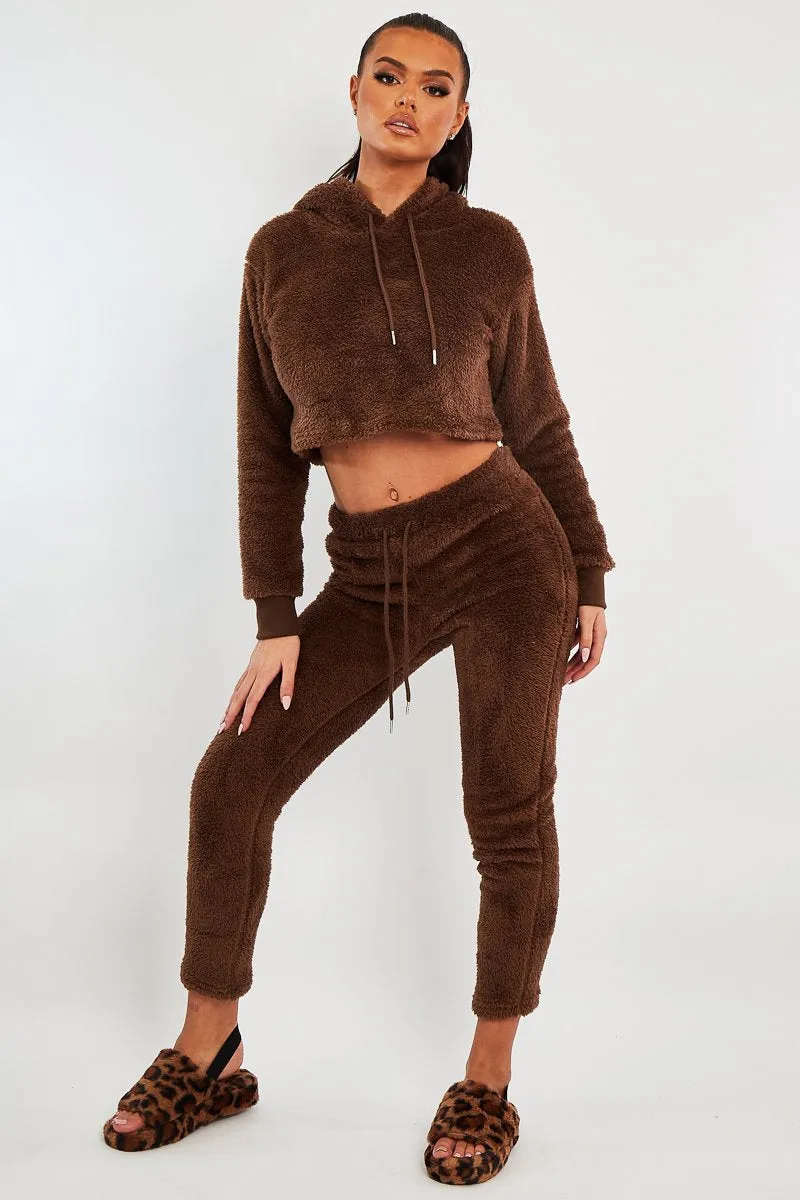 Chocolate Soft Teddy Leggings - Evani