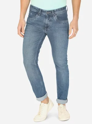 Cloud Blue Washed Narrow Fit Jeans | Greenfibre