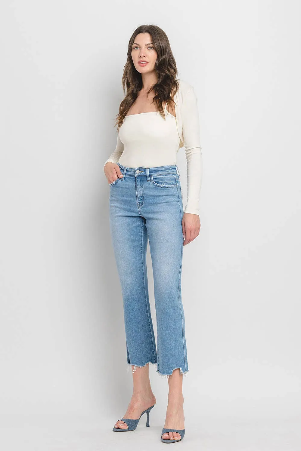 Comfy High Rise Straight Crop