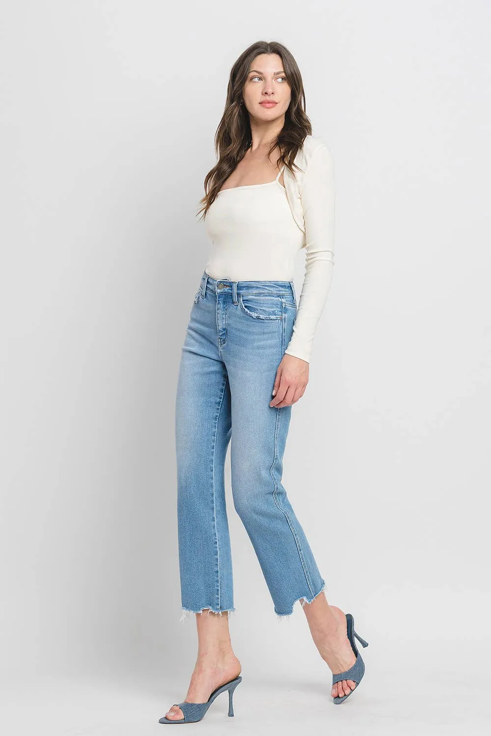 Comfy High Rise Straight Crop