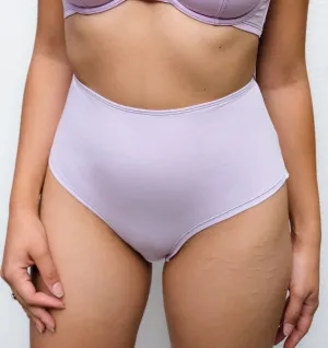 Cotton contour flat seam high waist brief [Lilac]