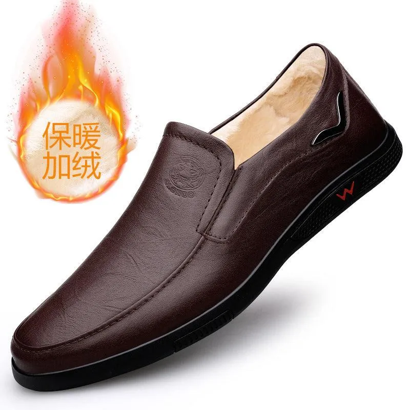 Cowhide Men's Business Casual Leather Shoes Breathable And Comfortable