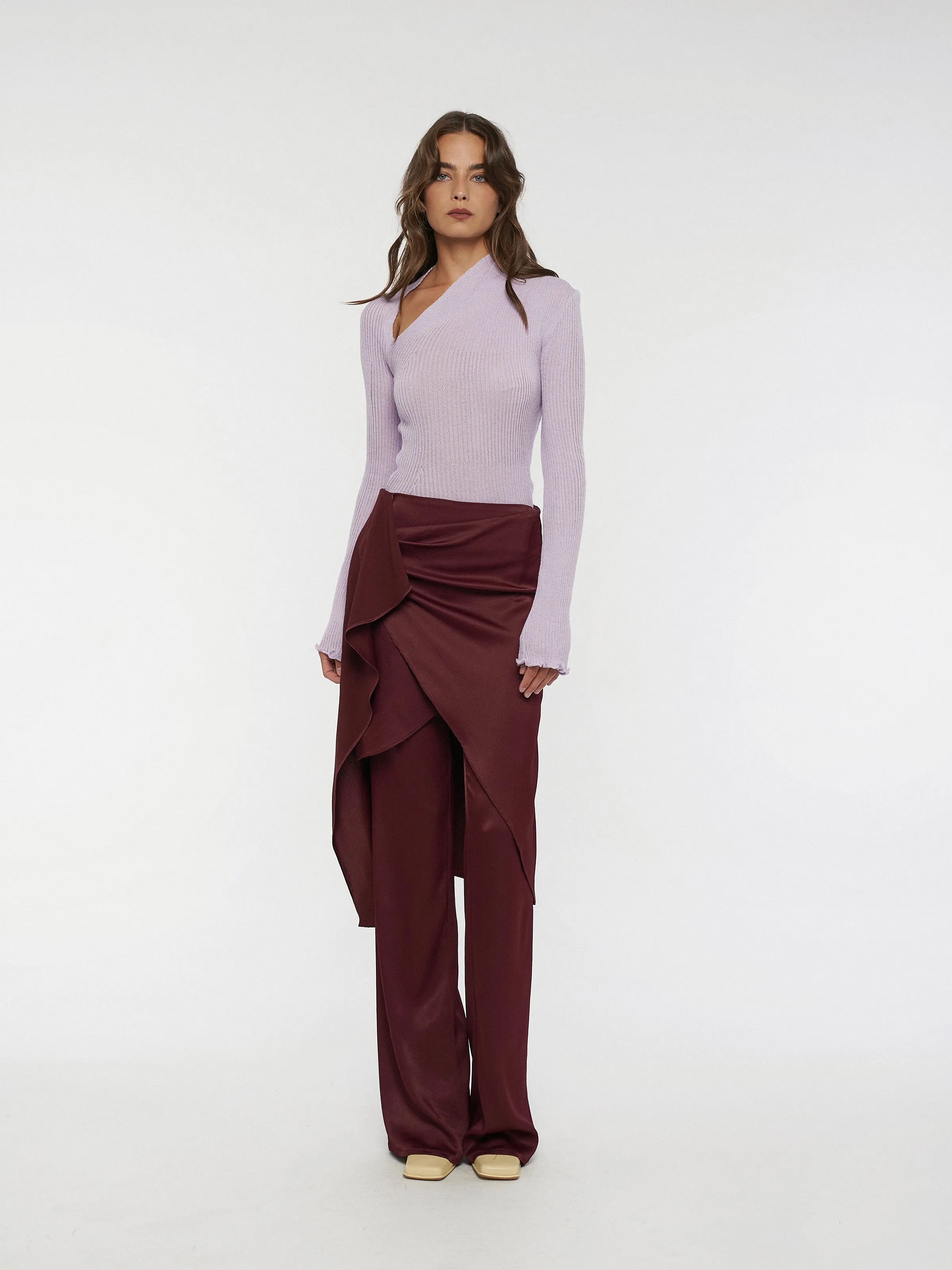 ELONA wrap skirt - merlot