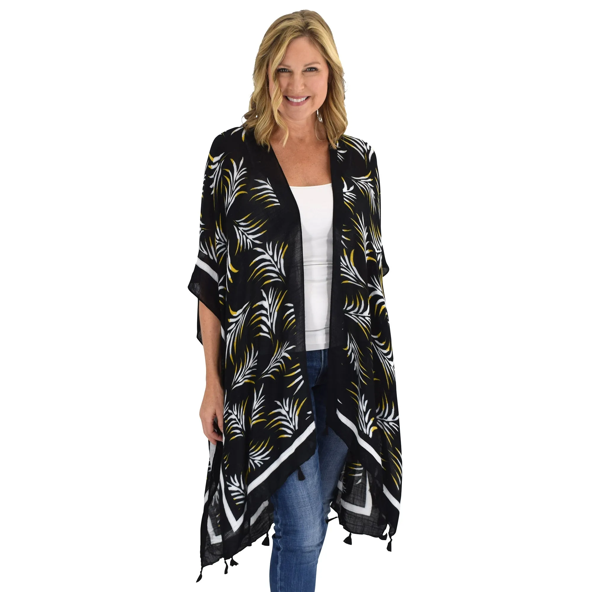 Emma Viscose Kimono with Tassels