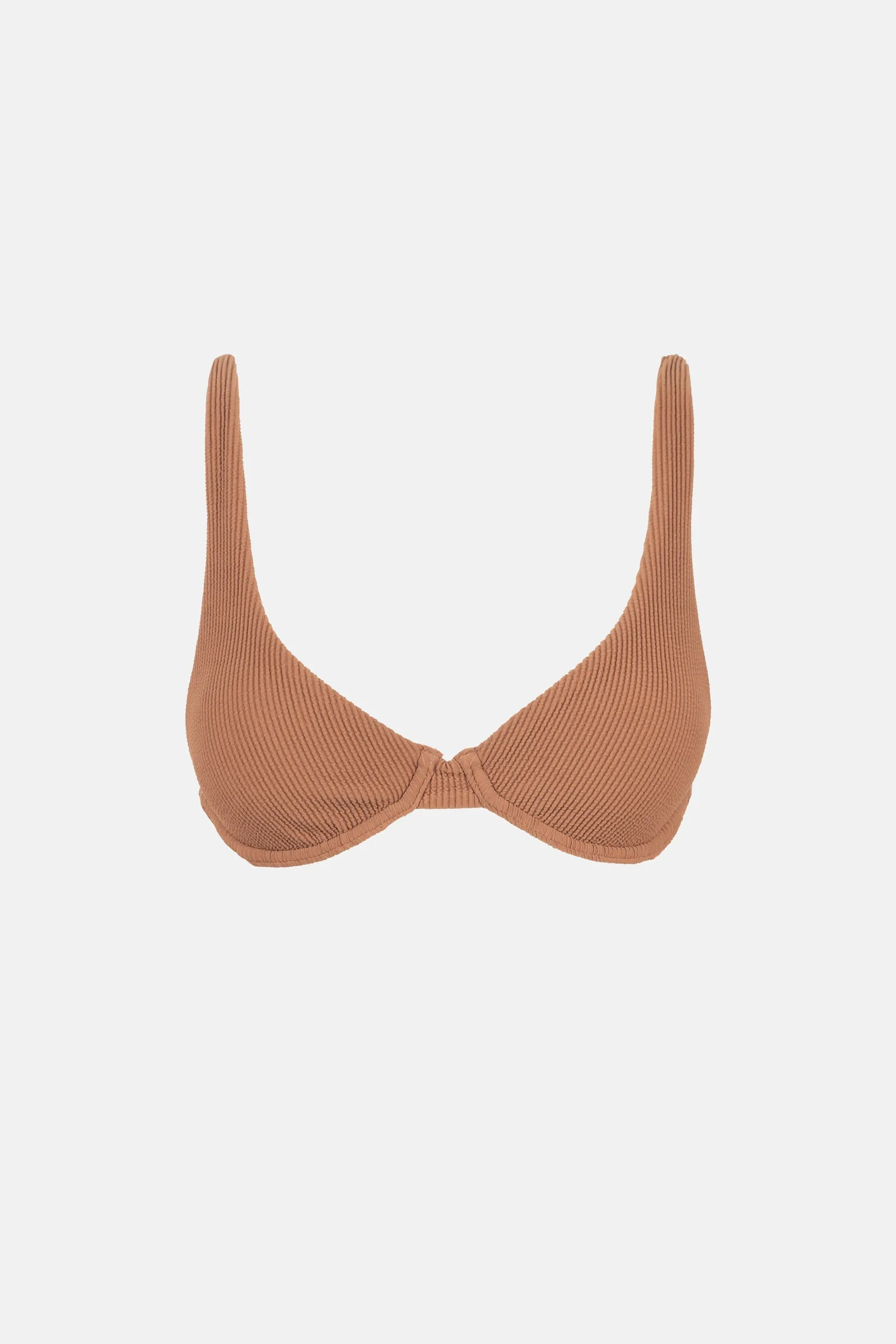 Essential Rib Underwire Top Coffee