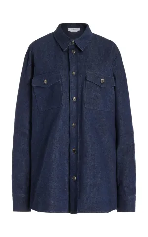 Everly Overshirt in Organic Raw Denim