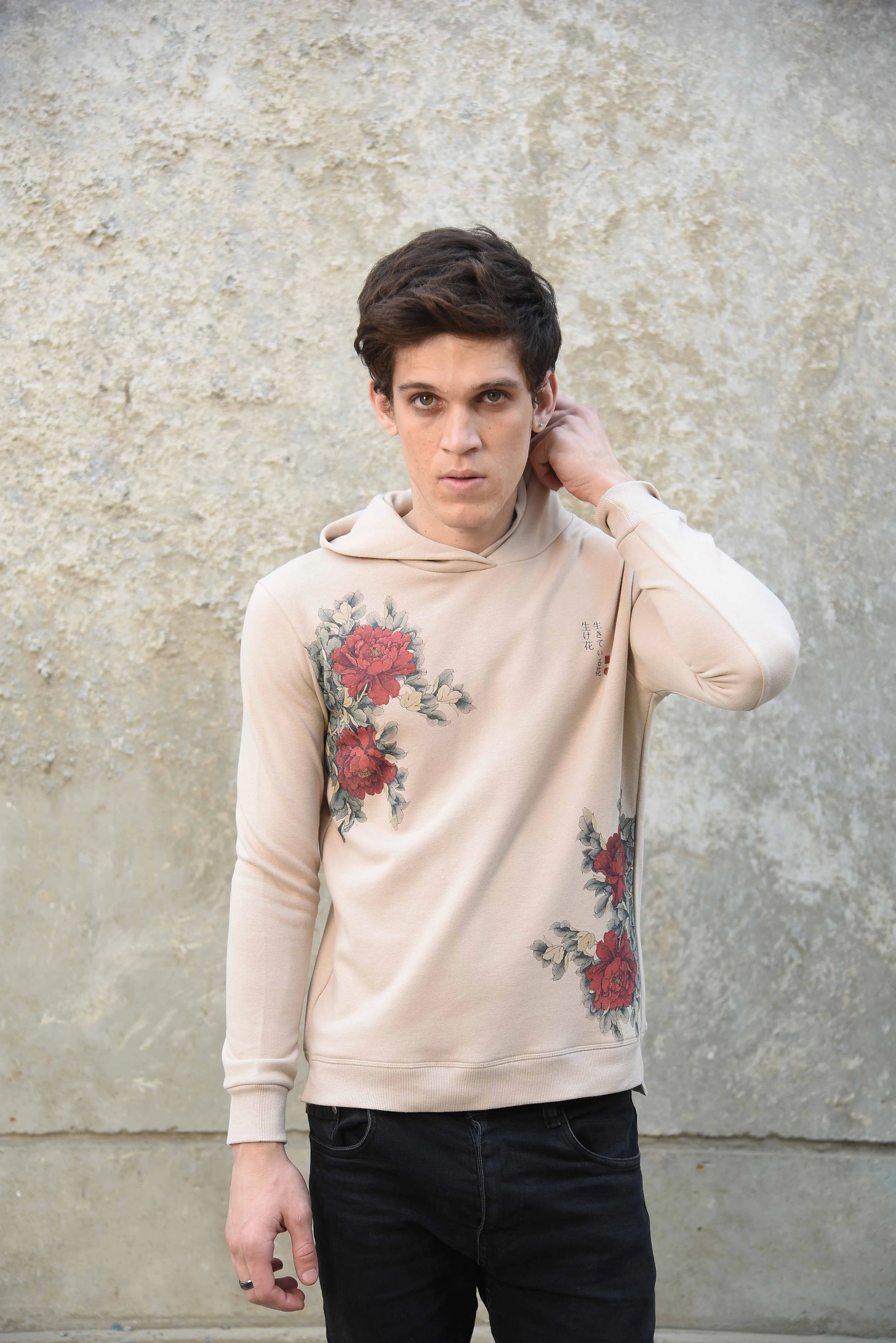 Floral Printed Hoodie