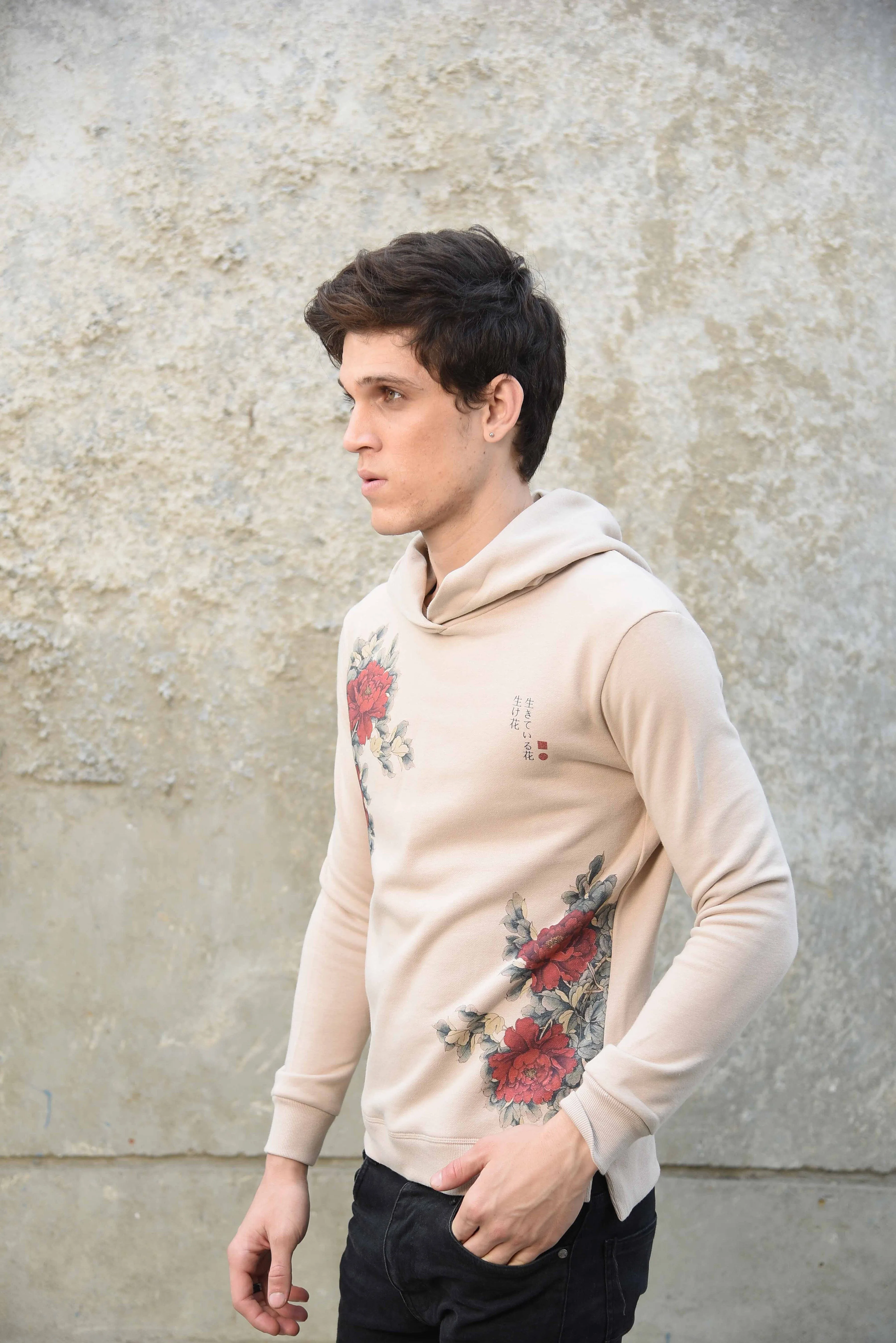 Floral Printed Hoodie