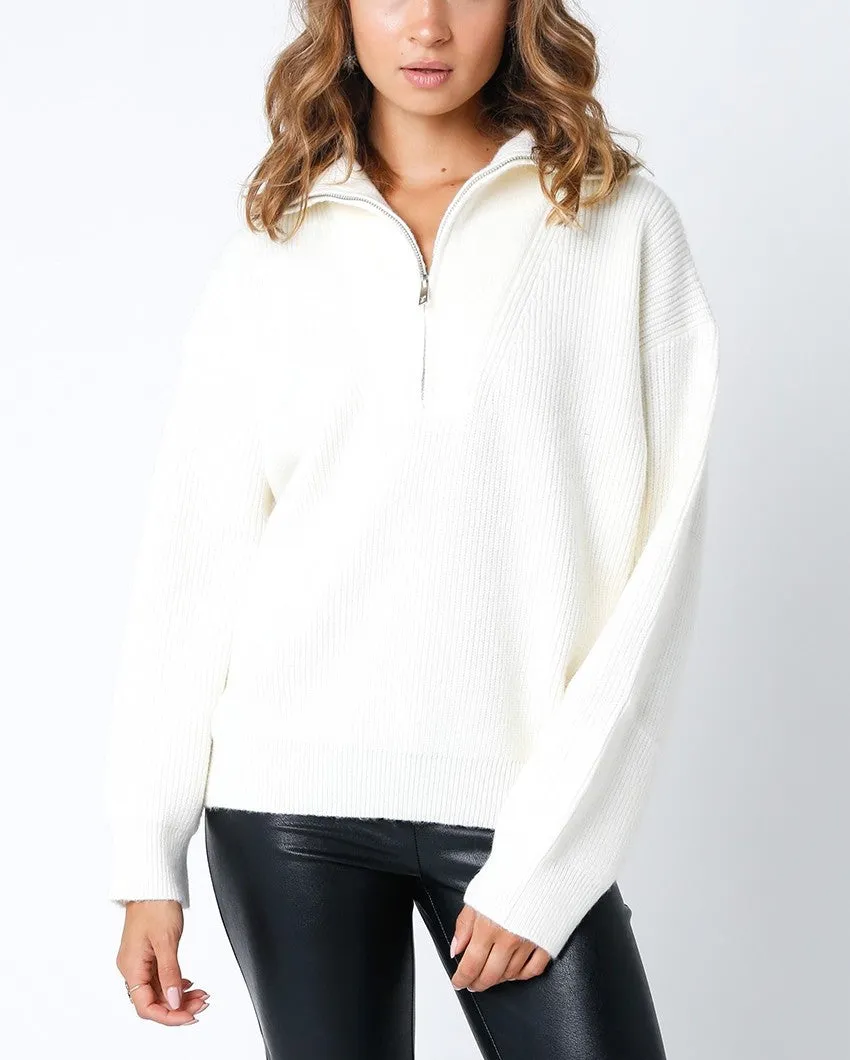 Fonia Quarter Zip Sweater