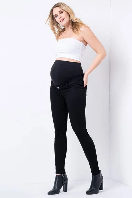 Freddie Organic Cotton OB Black Maternity Jeans Seraphine