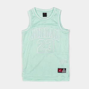 Jordan 23 Grade School Jersey (Mint/White)