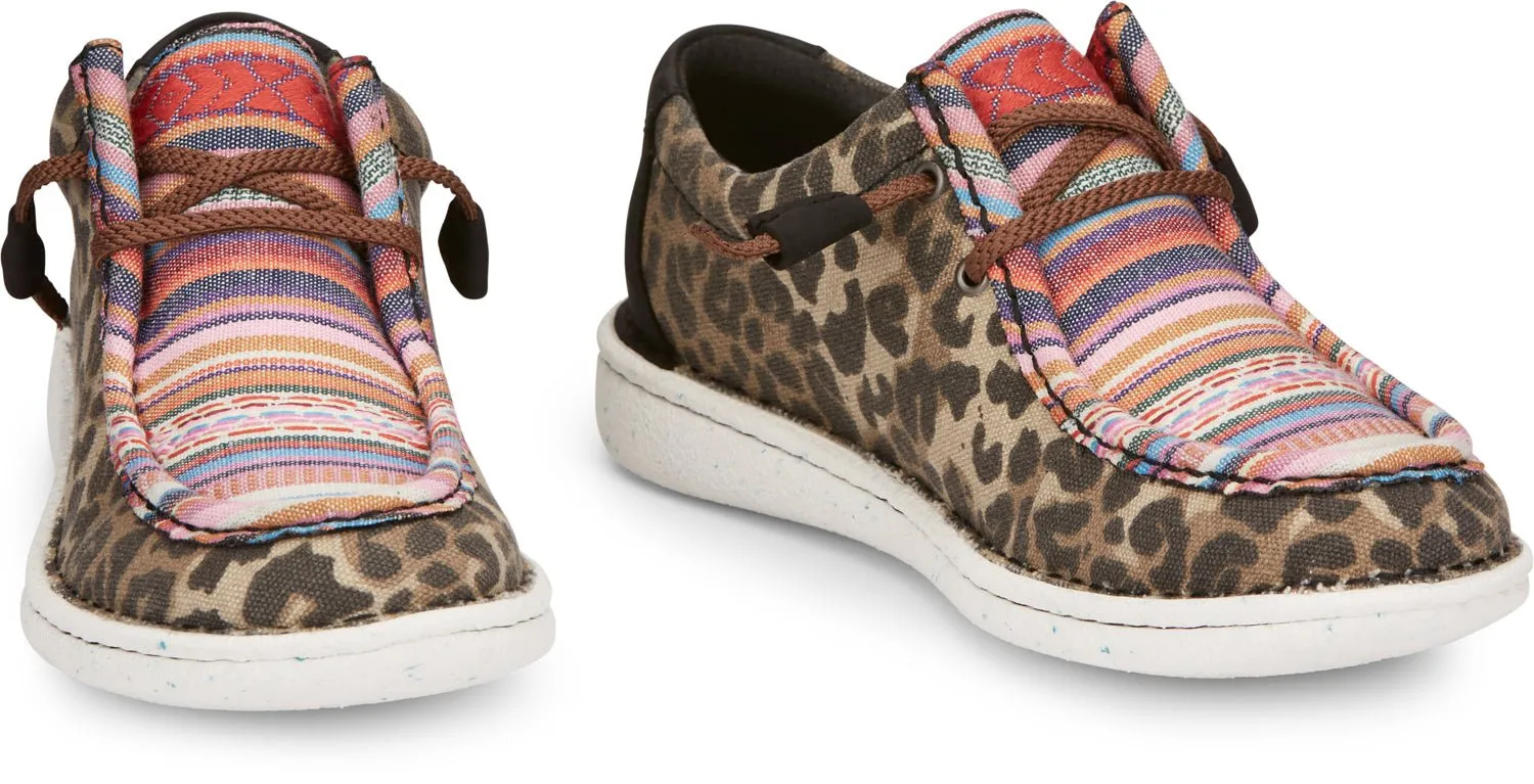 Justin Sneakers Womens Serape/Leopard Hazer Canvas Slip-On Shoes