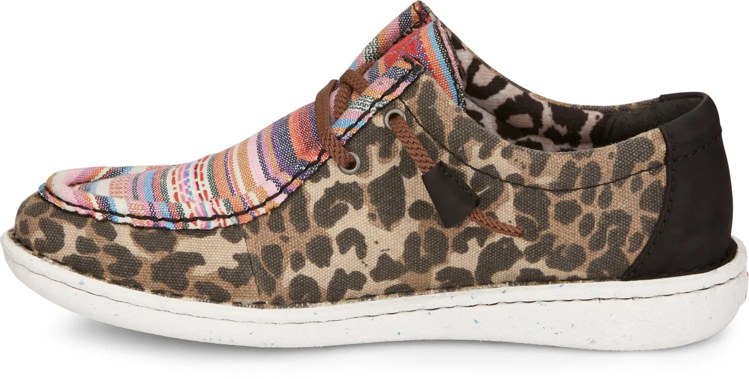 Justin Sneakers Womens Serape/Leopard Hazer Canvas Slip-On Shoes