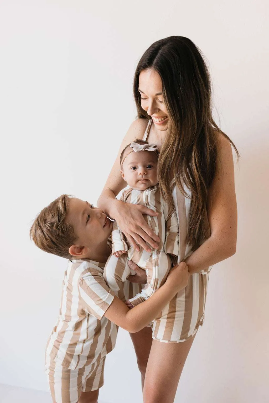 Kal Stripe | Bamboo Zip Pajamas