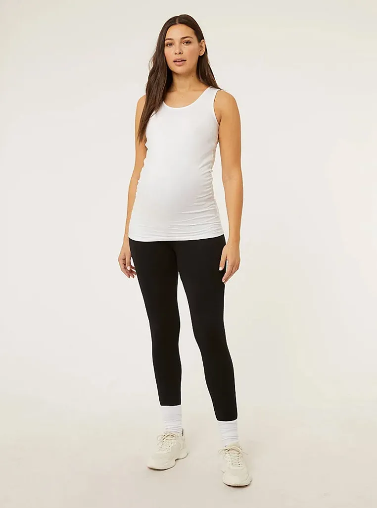 Ladies Cotton Black Maternity Leggings