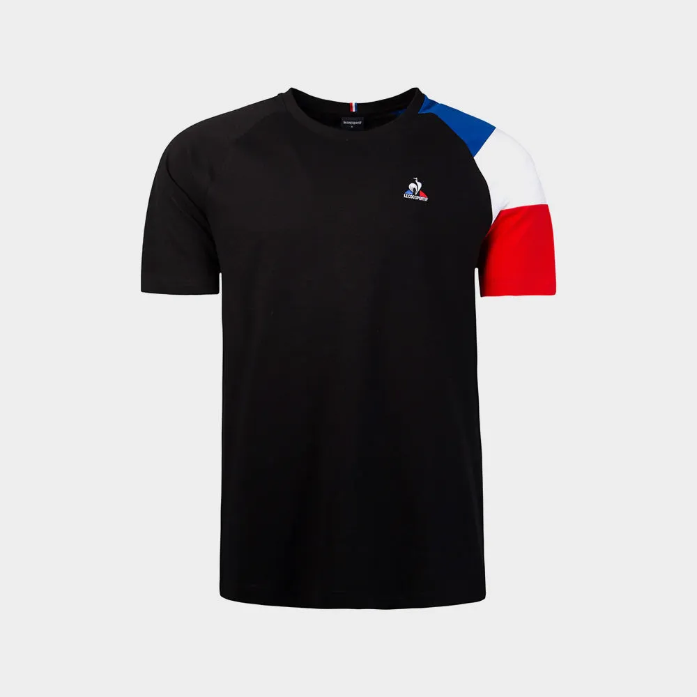 Le Coq  Sportif Mens Bat Tee SS No. 1 Black/Multi  _ 180521 _ Black