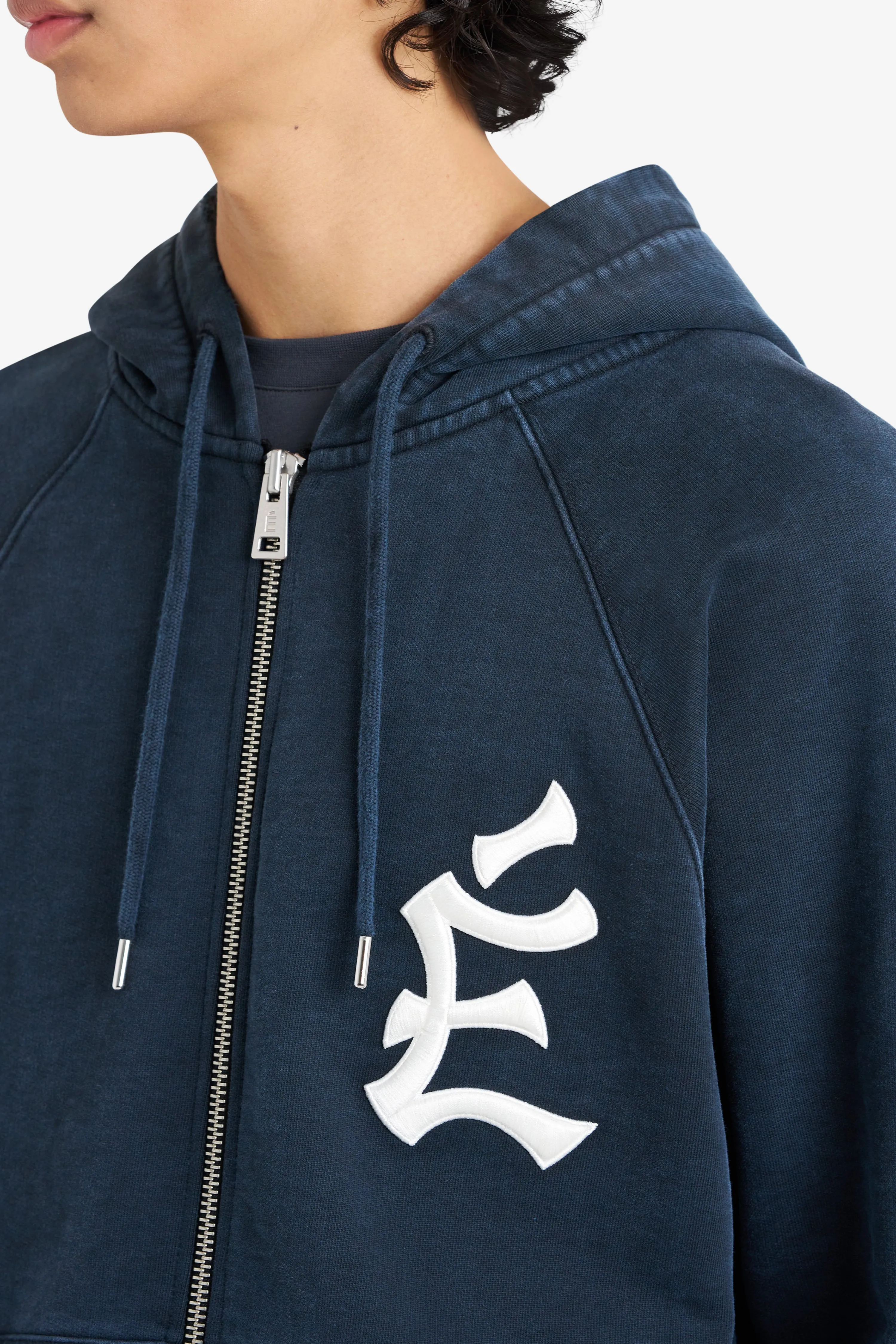 LOOSE ZIPPED HOODIE THE CITY NAVY