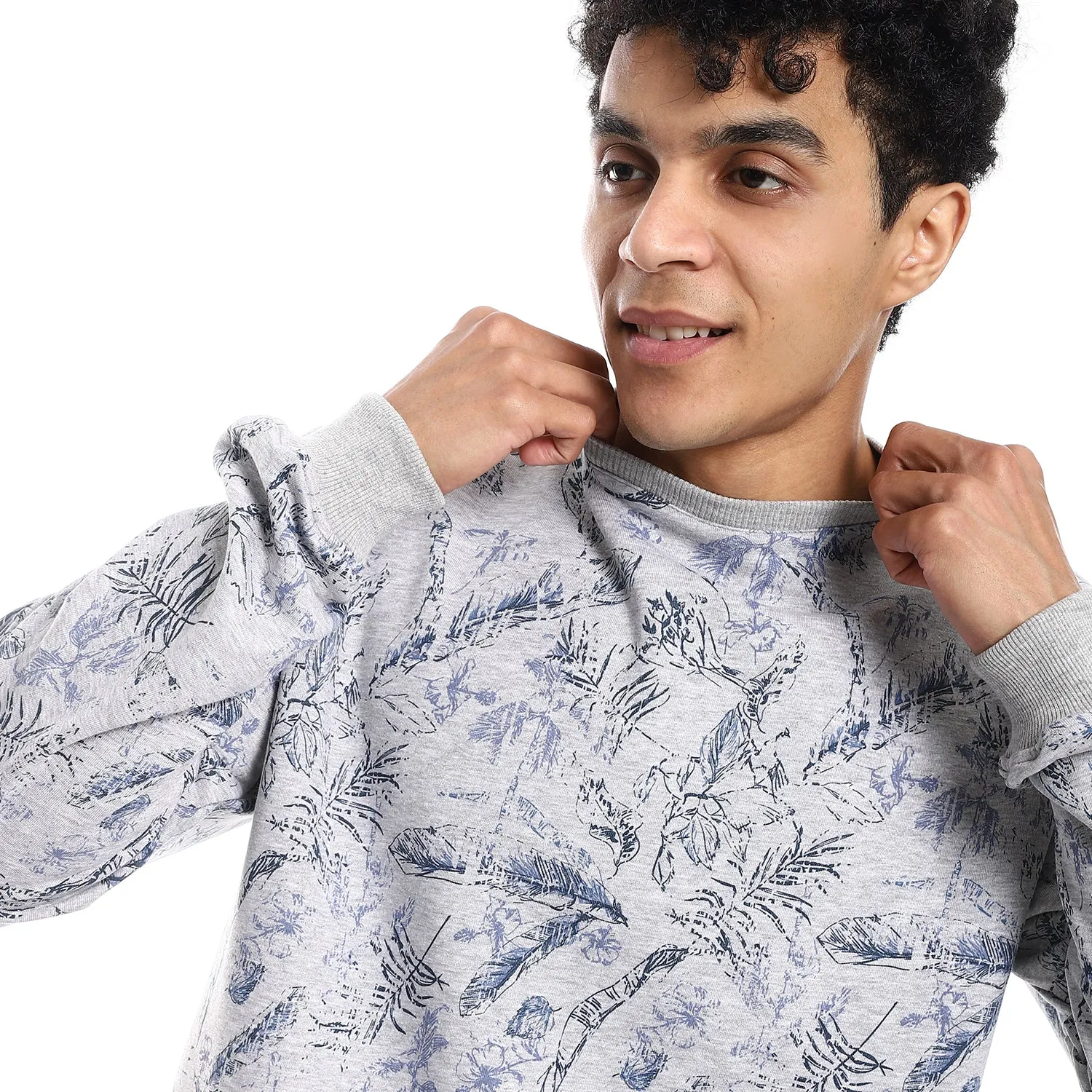 Men's Winter Pajama Printed - Navy