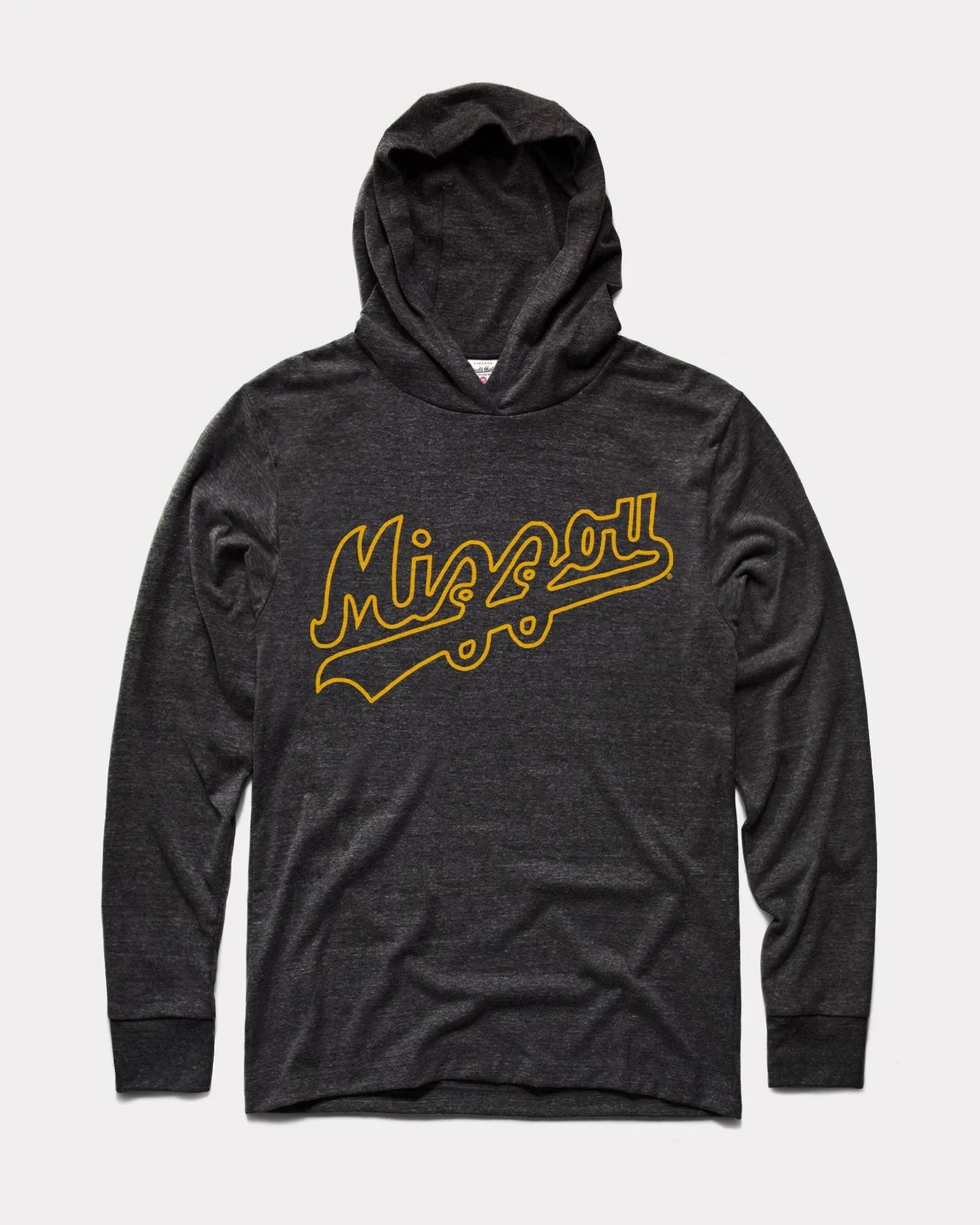 Mizzou Script Vintage Black Lightweight Hoodie Sweatshirt