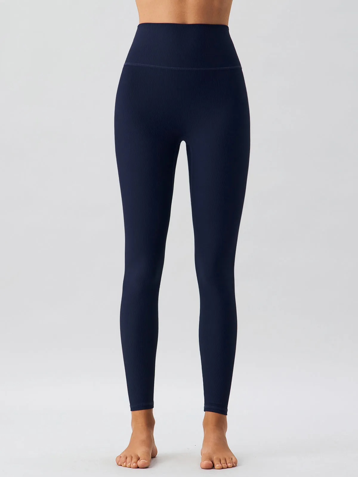 Navy High Waisted Leggings 26”