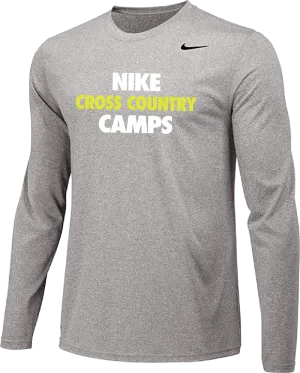 Nike Cross Country Camps Long Sleeve Dri-Fit Tee - Carbon Heather