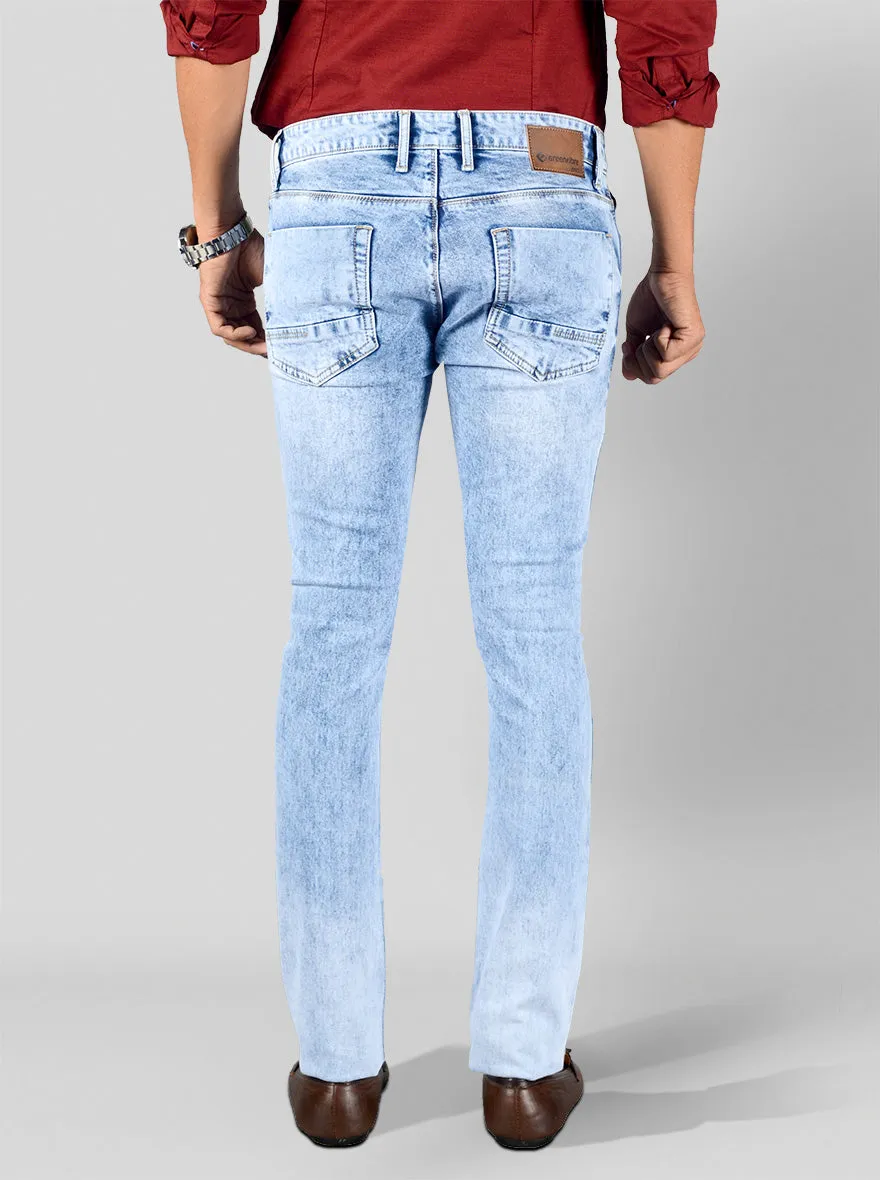 Pearl Blue Slim Fit Jeans | Greenfibre