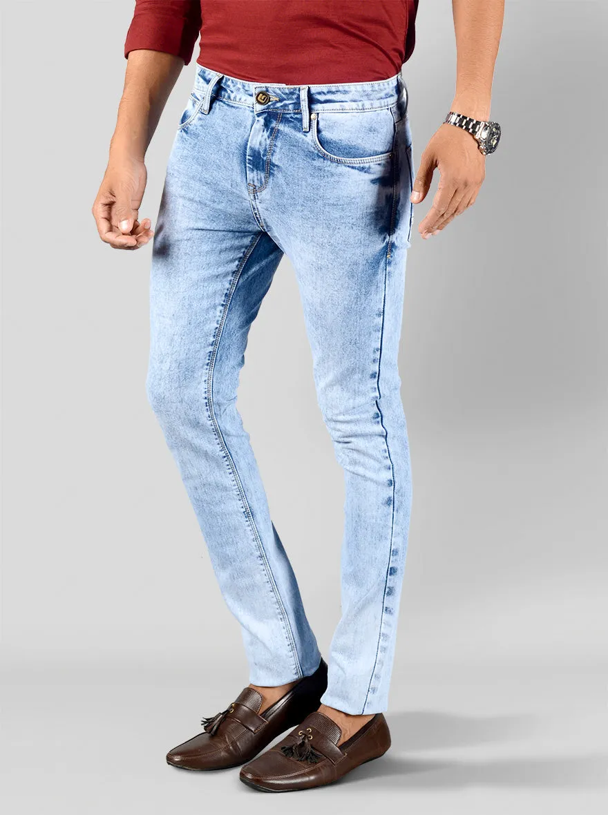 Pearl Blue Slim Fit Jeans | Greenfibre