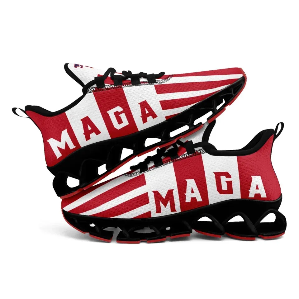 Personalized Trump Fashion Cloud Sneakers, Custom MAGA Comfortable Shoes, Trump 45-47 Shoes