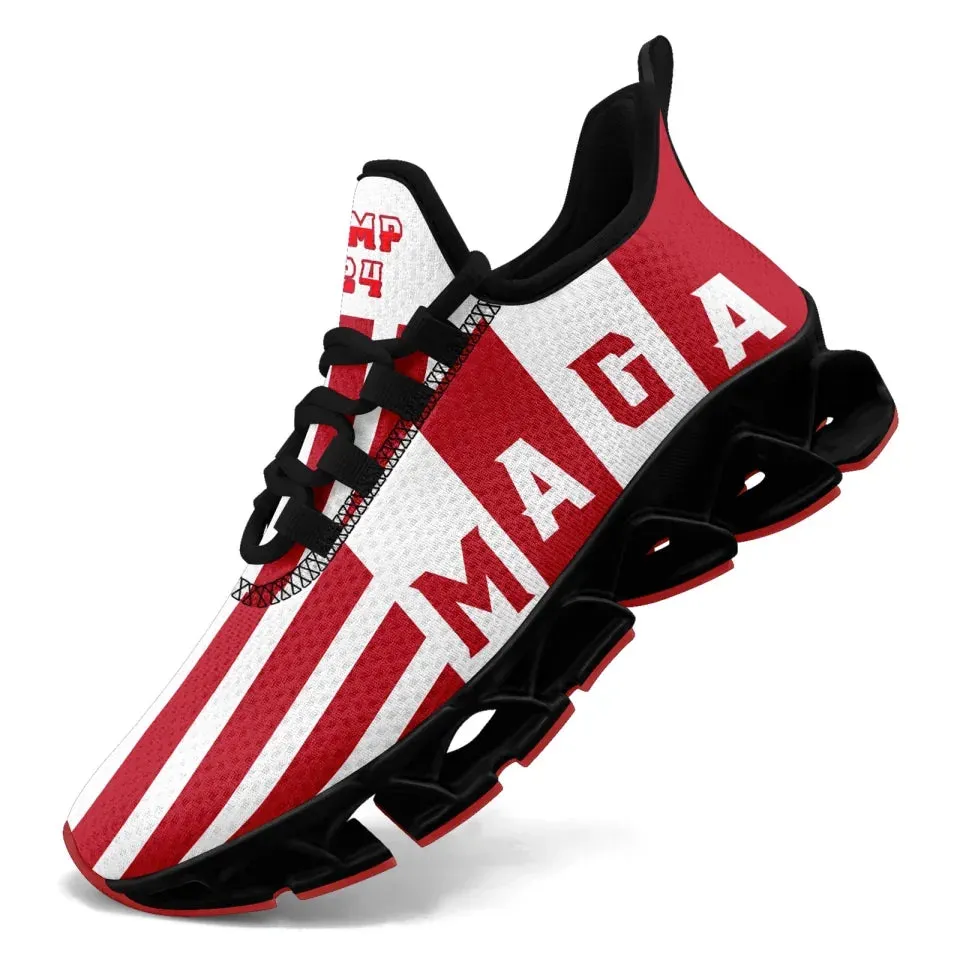 Personalized Trump Fashion Cloud Sneakers, Custom MAGA Comfortable Shoes, Trump 45-47 Shoes