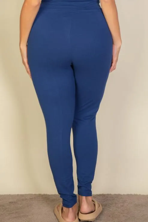 Plus Basic Solid Leggings