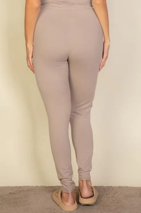 Plus Basic Solid Leggings