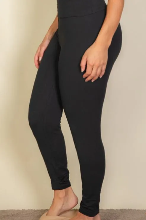 Plus Basic Solid Leggings