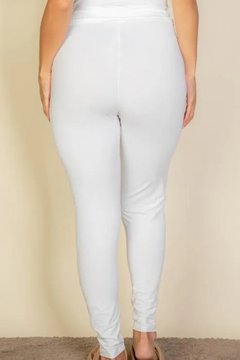 Plus Basic Solid Leggings